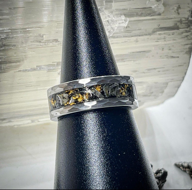 Stellar Gold Meteorite Ring - Signature Series