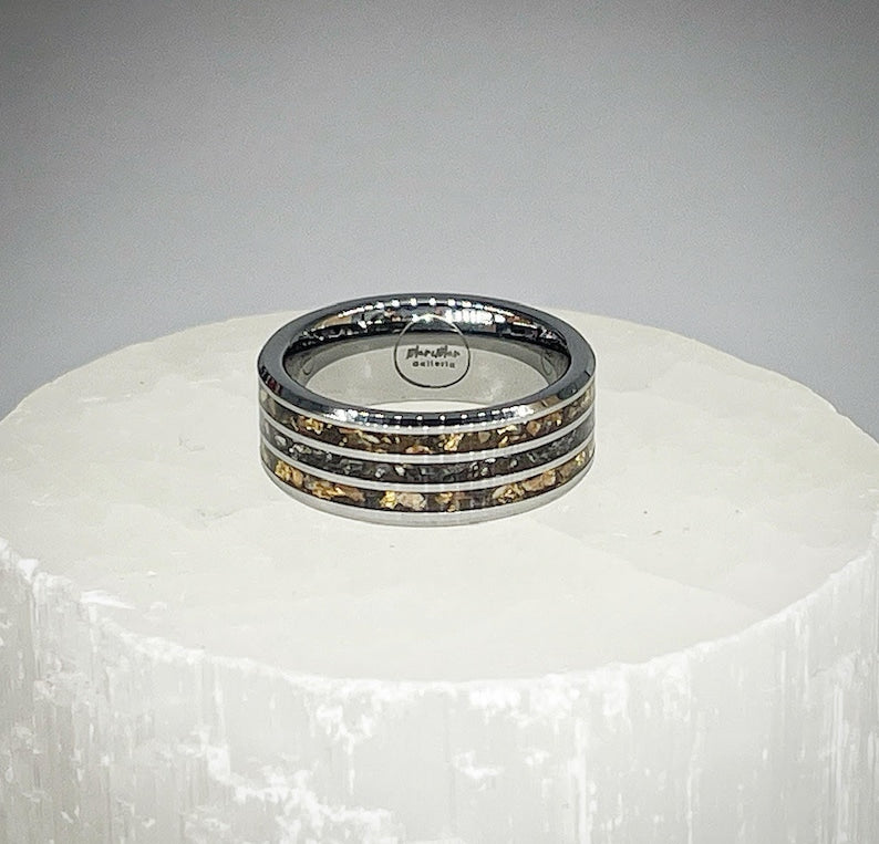 Primal Origins Dinosaur Bone and Meteorite Ring - Signature Series