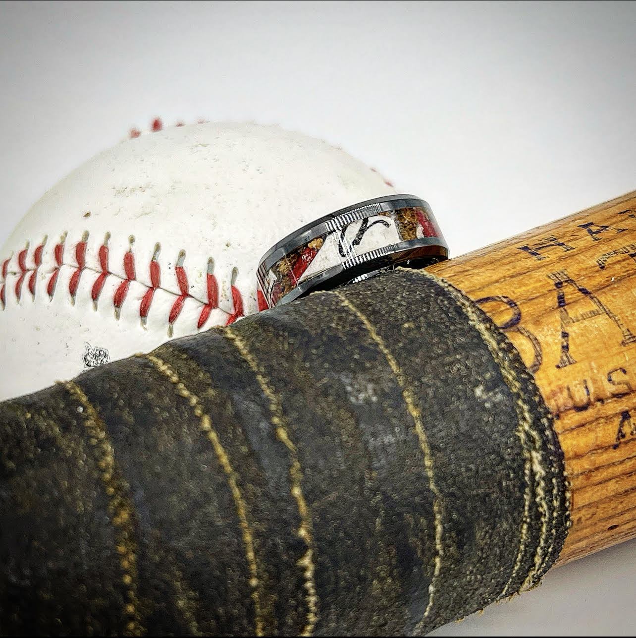 sports memorabilia baseball history relic sport mens fashion wearable jewelry engagement band wedding ring