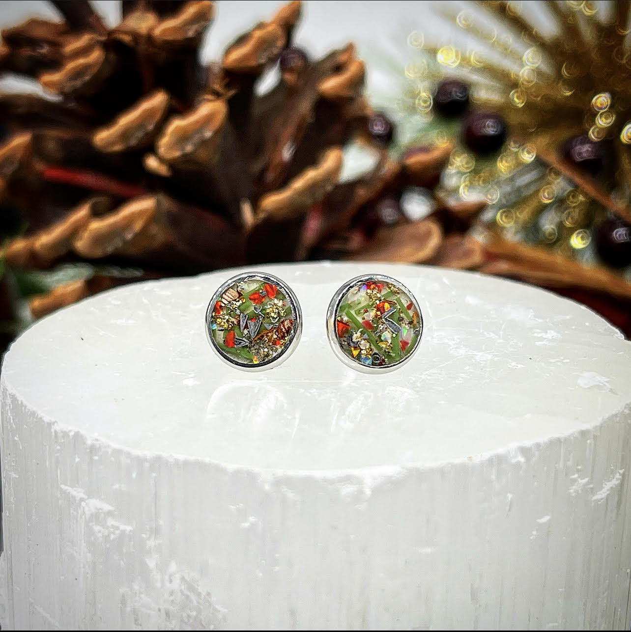 Mari Christmas Ring and Earrings Set
