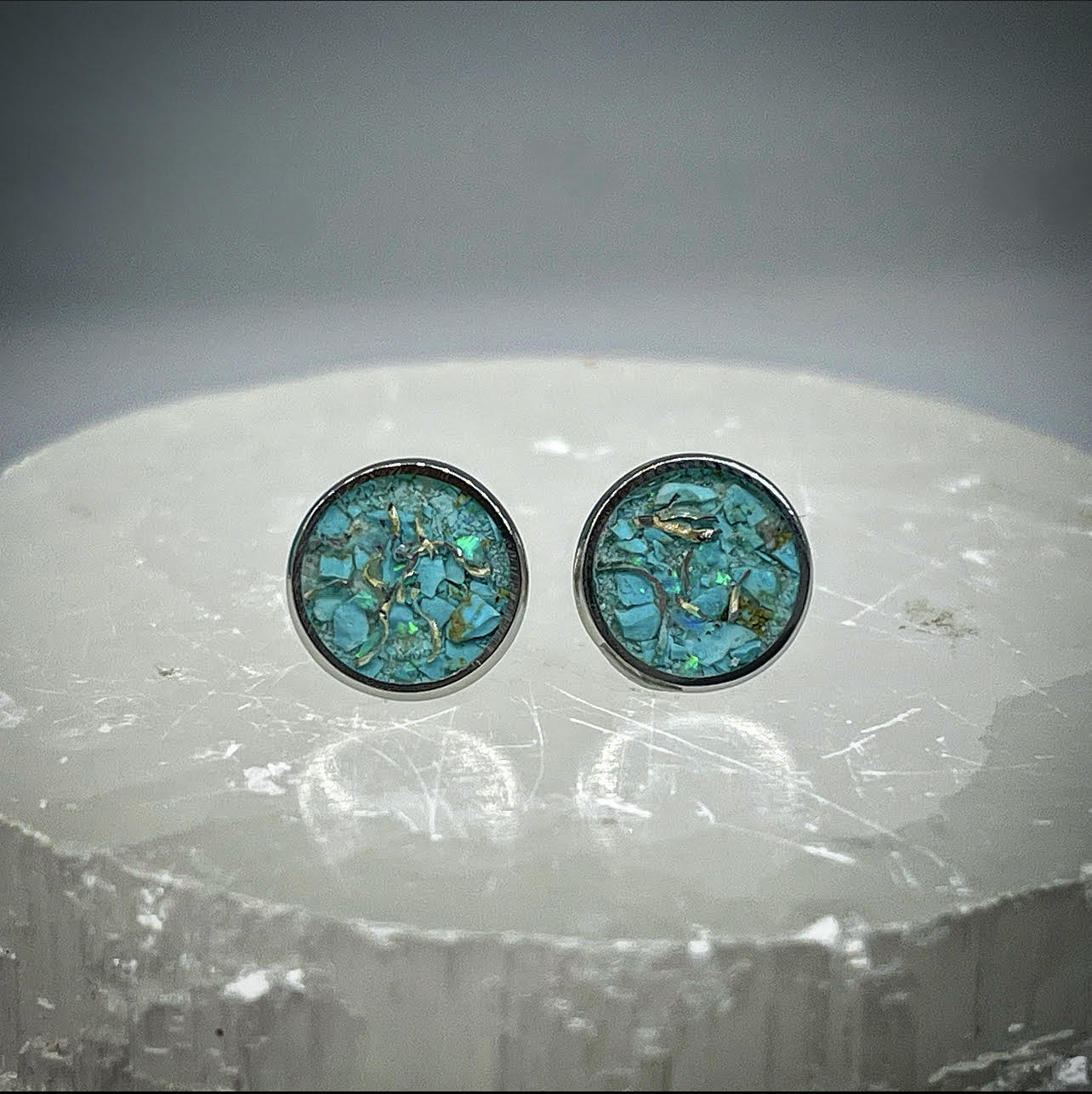 MariMar Galleria Turquoise, Opal and Silver Earrings