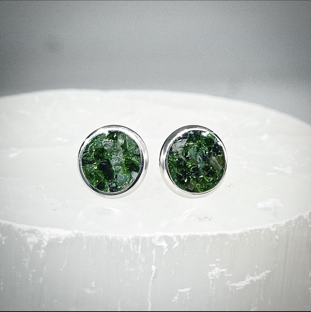 jade and emerald earrings surgical stainless steel