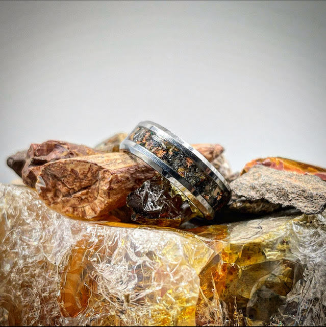 Silver Campo del Cielo Meteorite Ring | Burton's – Burton's Gems and Opals