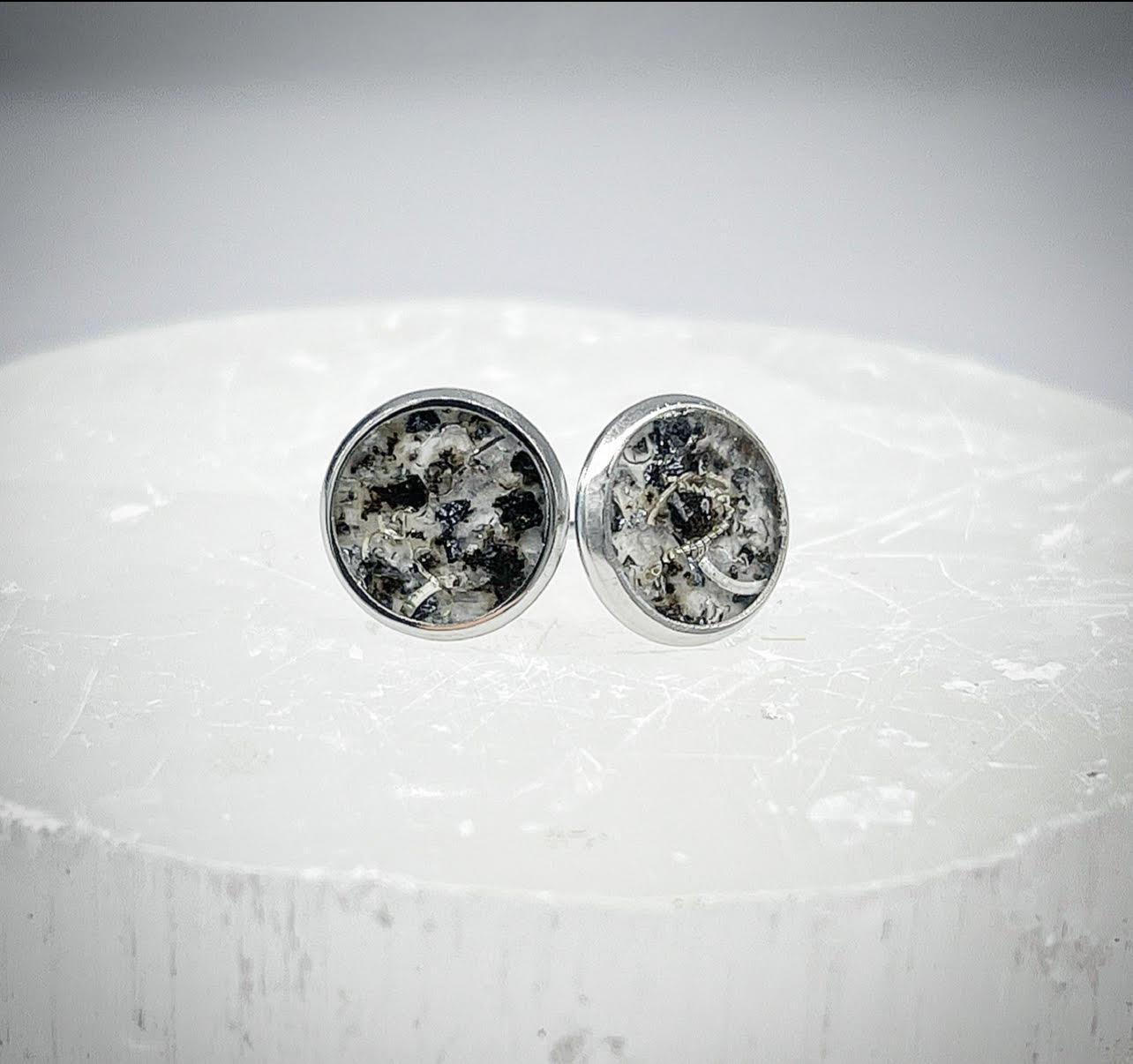 moonstone silver meteorite earrings contemporary metaphysical cancer