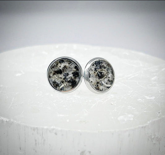 moonstone silver meteorite earrings contemporary metaphysical cancer